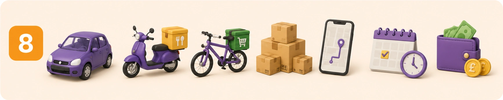 Rideshare driving, food and parcel delivery and courier gig work for extra money in the UK