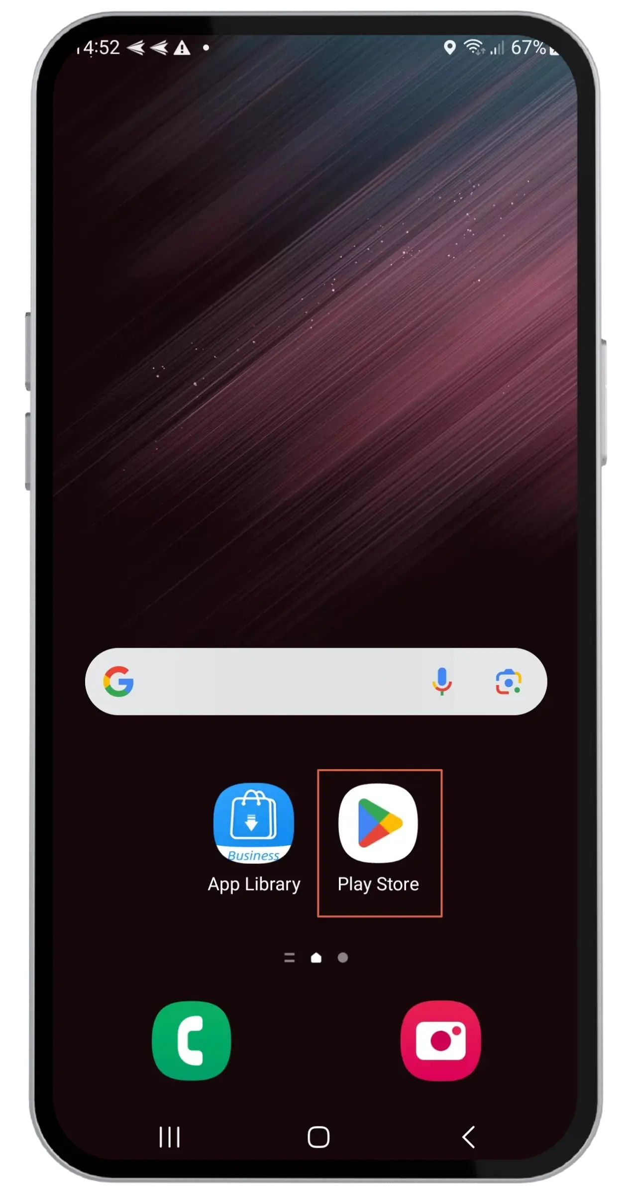Icona Google Play Store nella home di Android