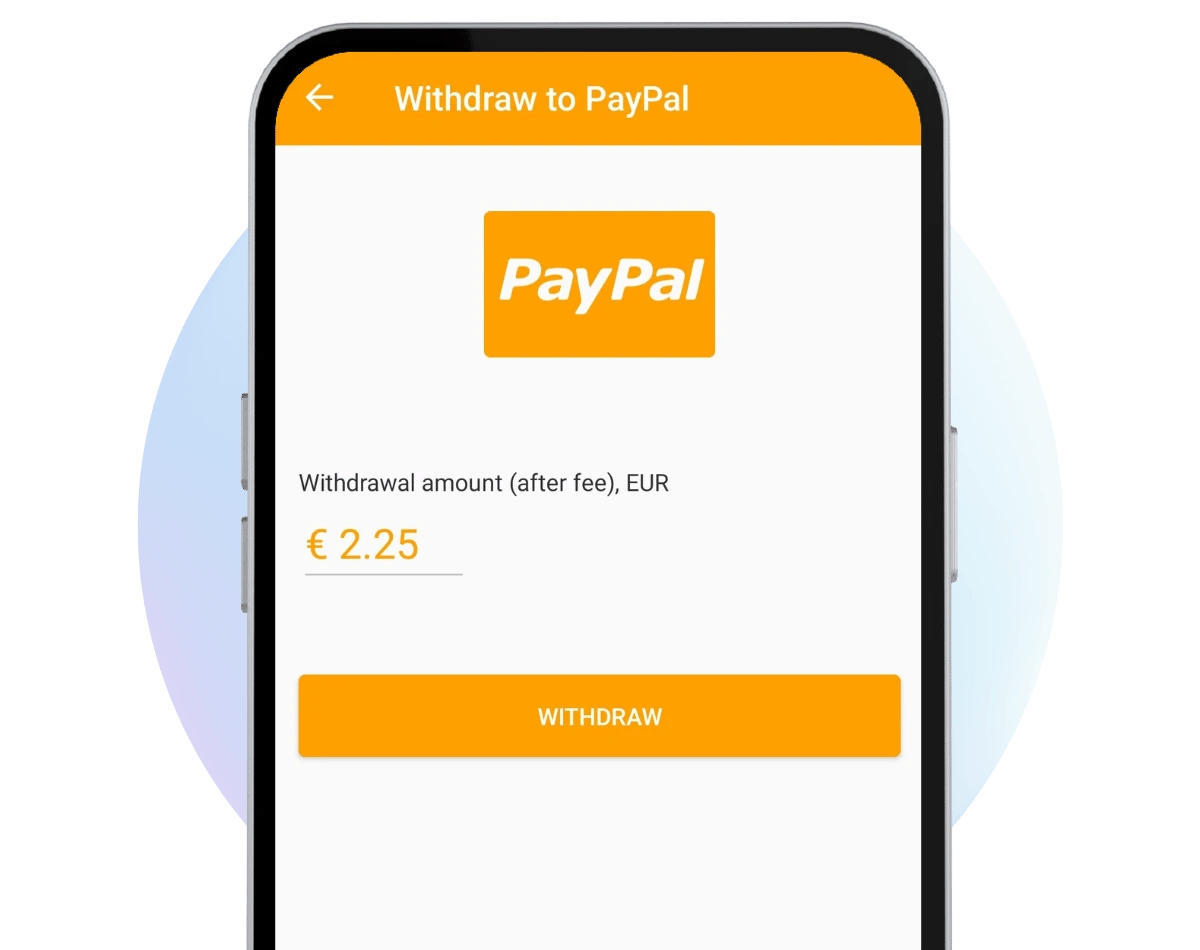 Saisie du montant de retrait dans l'application