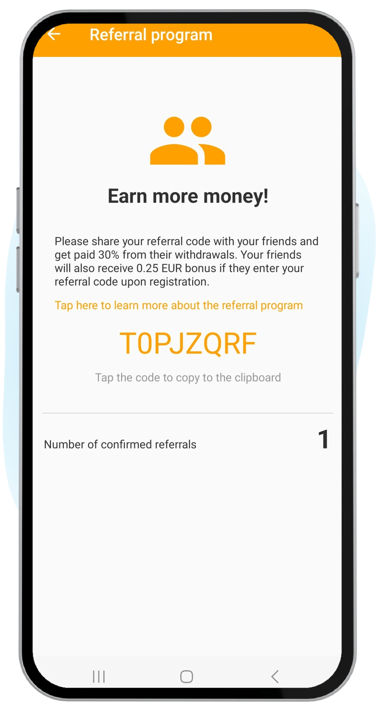 分享您的专属Money SMS推荐码